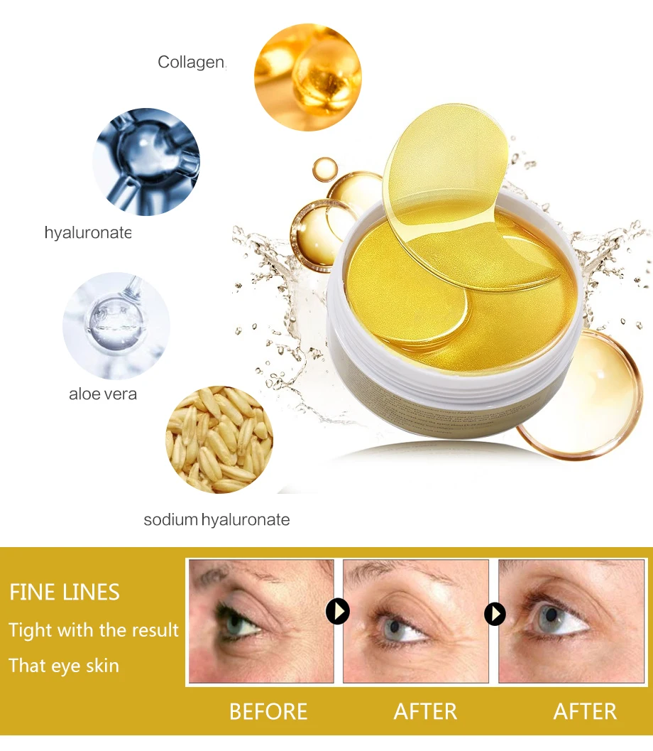 60/120pcs Collagen Crystal Eye Mask Remove Dark Circles Whitening Moisturizing Eyes Mask Eye Patches Firming Face Mask Skin Care