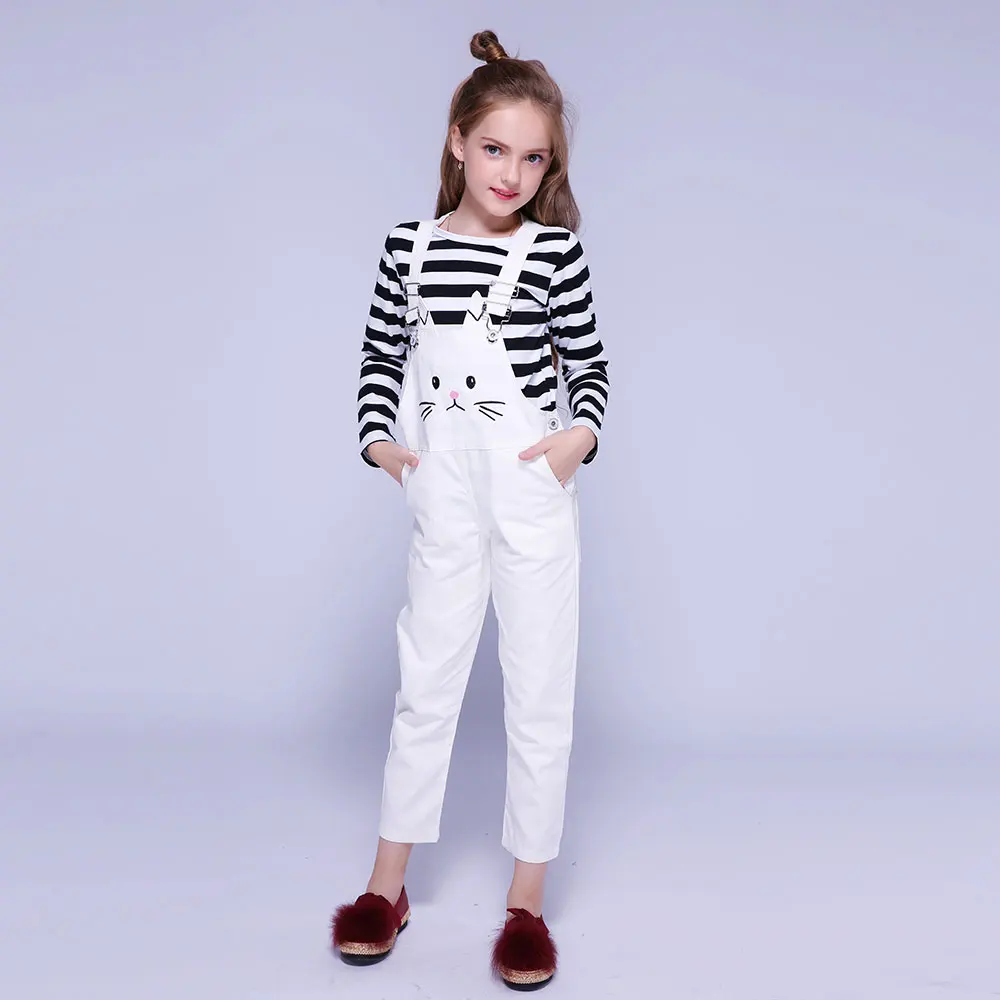 Kseniya kids/комплекты одежды для девочек; сезон осень-зима; детская футболка с длинными рукавами+ комбинезон; комплект из 2 предметов; Одежда для девочек