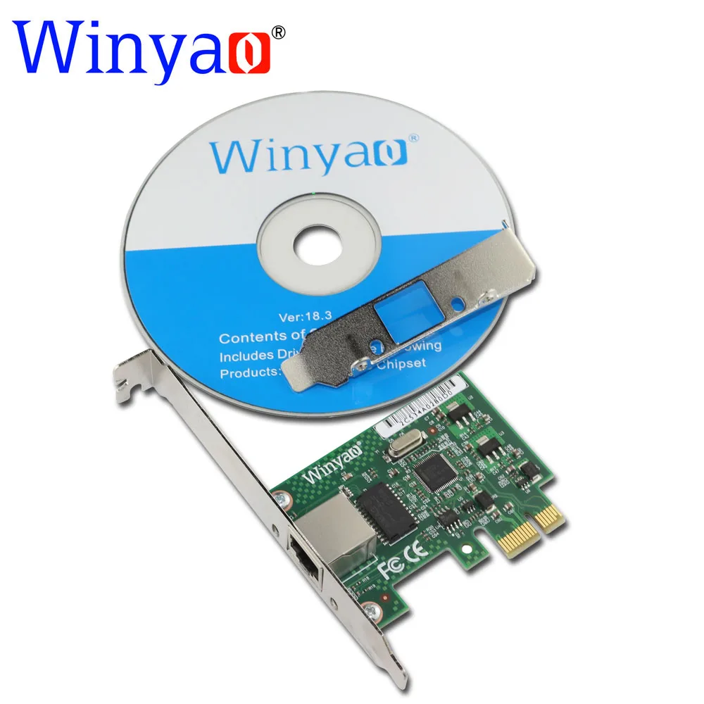 Winyao WY1000T1 PCI E X1 10/100/1000M RJ45 гигабитный Ethernet сетевой адаптер для 82574L EXPI9301CT/9301CT|gigabit
