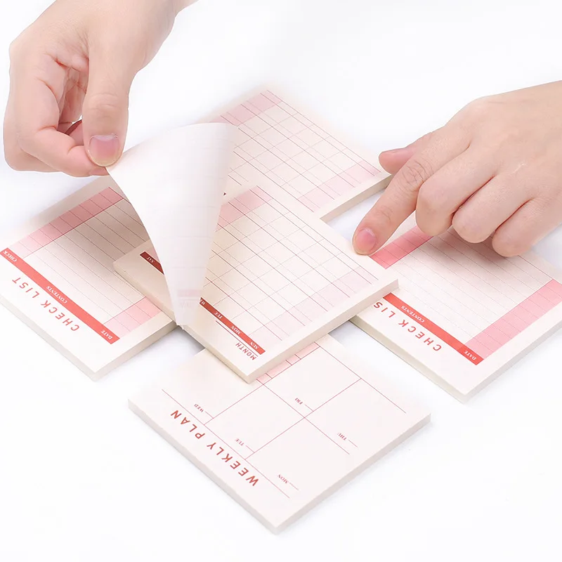 

1 PCS Can Tear Office Stationery Sticky 60 Pages Memo Pad Scrapbook Stickers Weekly Plan Sticky Notes Gift