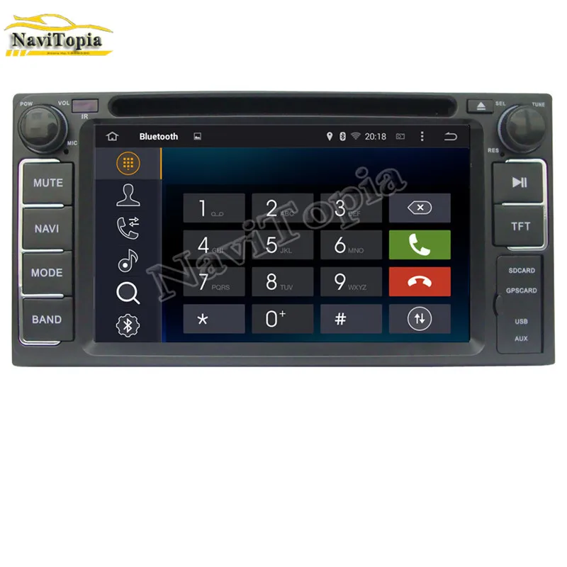 Perfect NAVITOPIA 4G RAM 64G ROM PX6 Six Core Android 9.0 Car DVD GPS Navigation for Toyota Innova for Toyota Corolla/Camry 2006 2007- 4