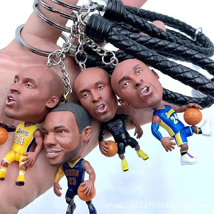 

2019 Soccerwe Basketball Player Kobe Bryant figurine with keychain Bryant action figure Christmas Birthday basketball gifts for