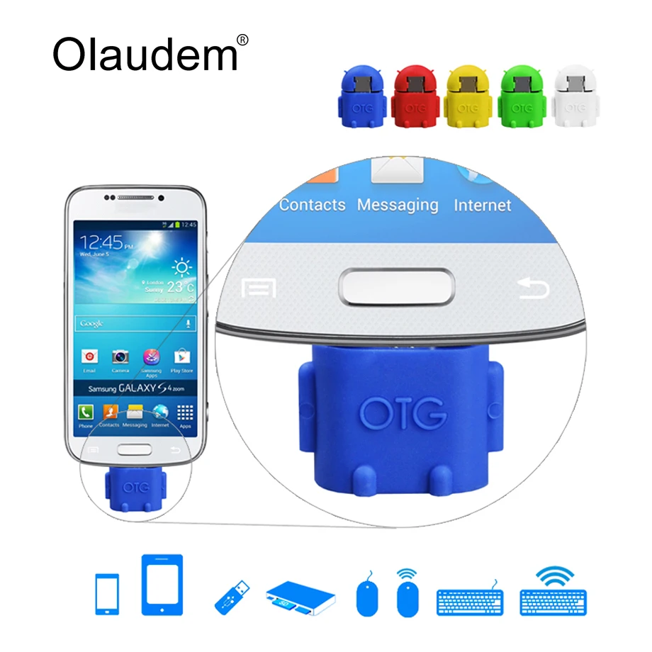 OTG Адаптер в виде Анимационного Робота Универсальный Переходник для Micro USB и USB Кабеля для Мышей и Клавиатур Android Смартфонов, Планшетных ПК с Функцией OTG
- изображение