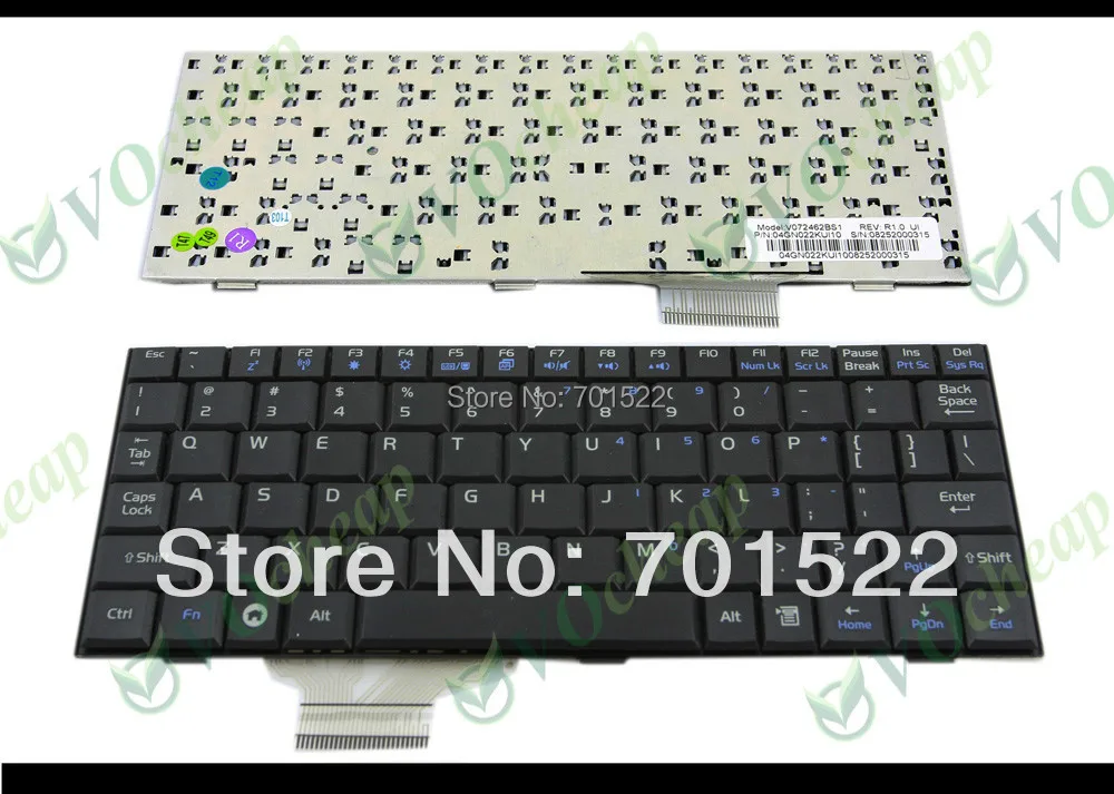 Клавиатура для ноутбука ASUS Eee PC EeePC 700 701 701SD 900 901 900hd 900A 2G 4G 8G черная версия US-V072462BS1 |