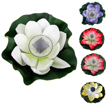 

Lotus Flower Shape Solar Power Light Water Floating Outdoor Waterproof Energy Saving LED Landscape Lighting For Pool Pond Garden