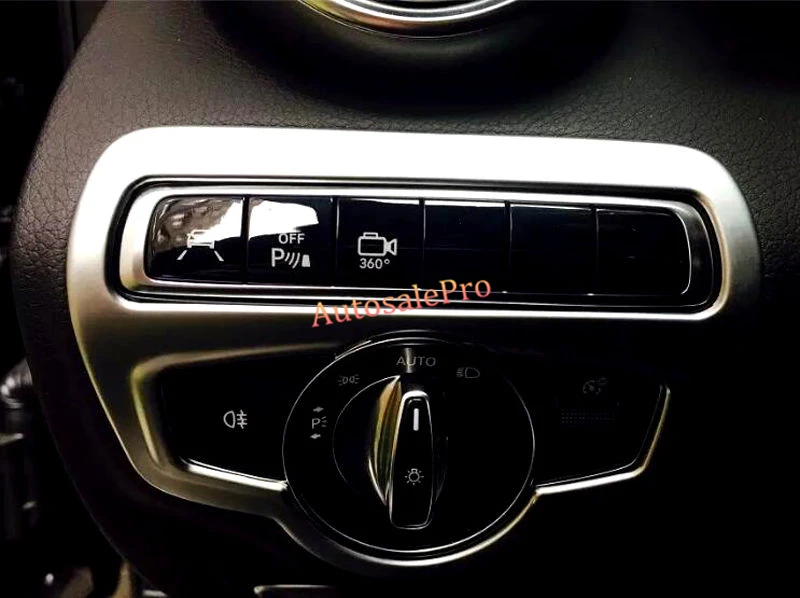 

Head light Switch Button Cover Trim 1pcs for Benz Metris Vito V Class W447 2014 2015 2016