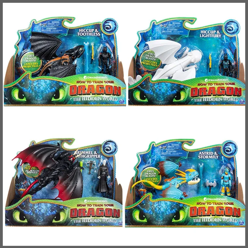 

New 9"23cm How to Train Your Dragon Light Fury Toothless Action figure White Dragon Toys For Children's Birthday Gifts
