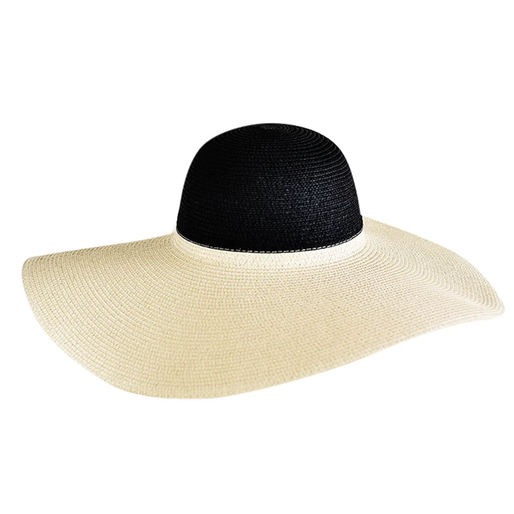 

2019 Summer Bohemian Style Beach Sun Protection Sun Hat Straw Wide Side Outdoor Leisure Foldable Elegant Fashion Unisex Sun Hats
