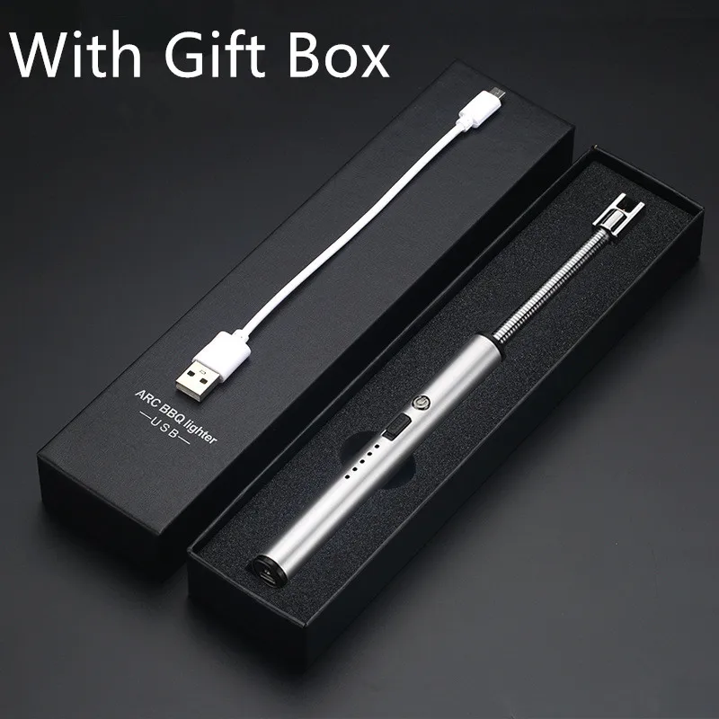 Электронные USB ветрозащитные зажигалки открытая плита для барбекю зажигалка