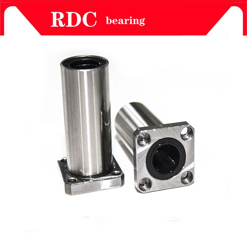 

4 PCS LMK8LUU/LMK10LUU/LMK12LUU long type Rectangular Flange High quality Linear Bearing CNC Linear Bush for 3D printer parts