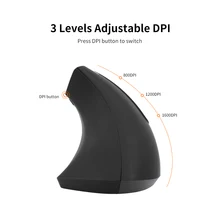 800/1200/1600 Точек на дюйм Bluetooth Мышь вертикальный эргономичный дизайн оптический Мышь 6 кнопок BT 4,0 правой кнопкой мыши ручной Мышь для портативных ПК