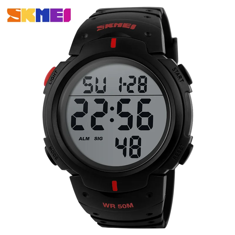 SKMEI Brand Men Sports Watches Swim 50m Waterproof Digital LED Military Watch Clock Male Electronics Wristwatches Reloj Hombre 