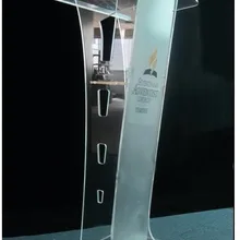 Логотип на заказ экологичные, акриловые пульты, акриловые Подиумные церкви/прозрачные бесцветные церковные пульты