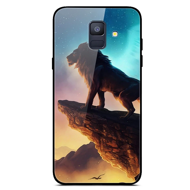 Чехол для Samsung Galaxy A8 2018 чехол из закаленного стекла с планетами космосом