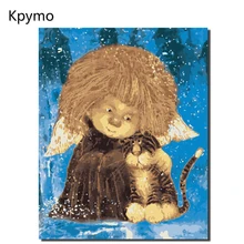 Kpymo Chuvilyaeva Галина Ангел Безрамные Картины живопись по номерам ручная роспись на холсте обрамленная масляная Раскраска по номерам