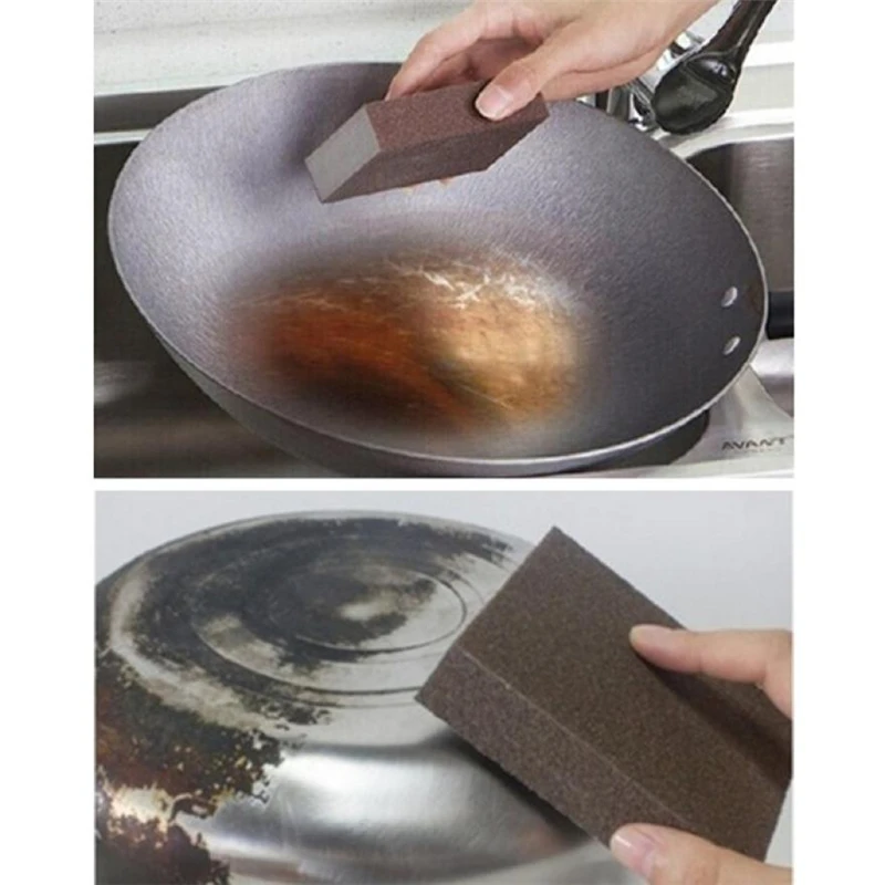 New  Sponge Carborundum Brush Kitchen Washing Cleaning Kitchen Cleaner Tool bowl good quality Eco-Friendly 2018 hot sale C0308  09
