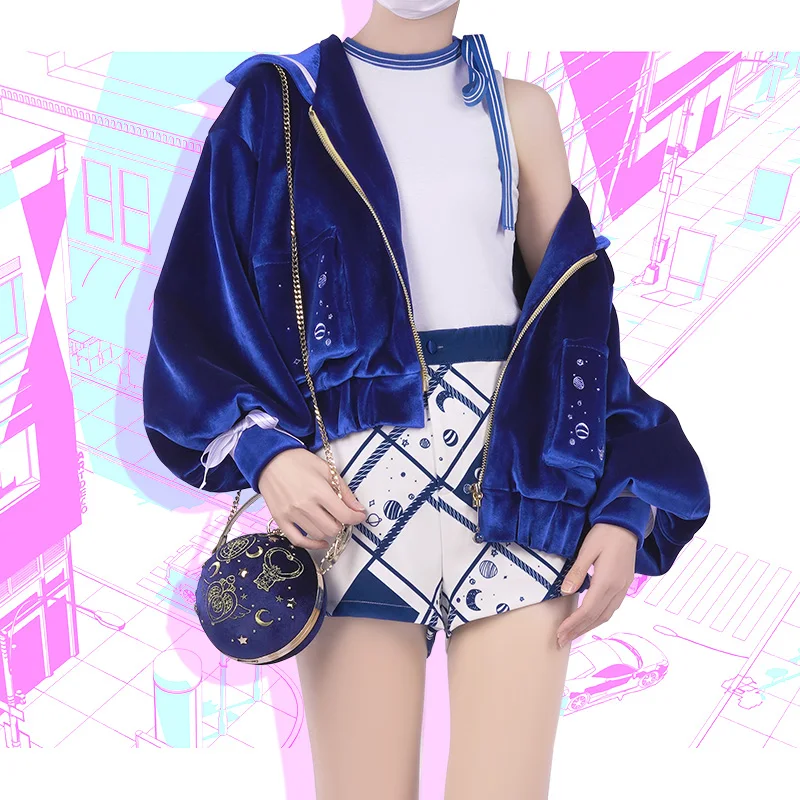 Hino Rei Сейлор Мун Аниме косплей костюм матроса Марс Hino Rei весна осень Модный комплект куртка шорты
