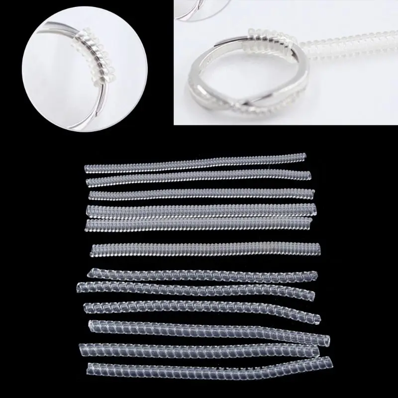 

Wholesale 12 Pack 4 Sizes Spiral Tightener Ring Size Adjuster For Loose Ring Jewelry GuardInc