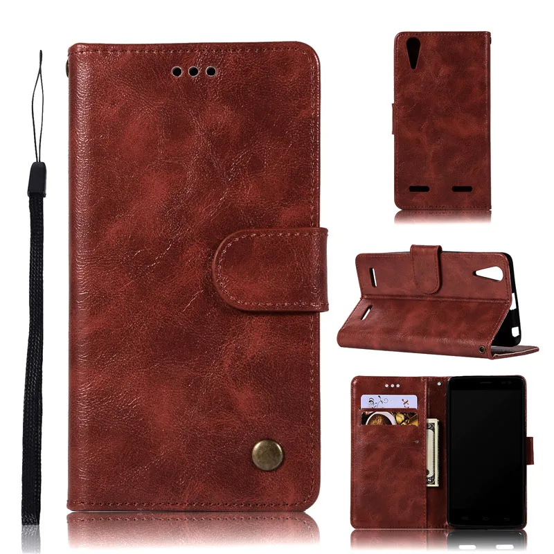 Retro Case on Lenovo A6010 Plus A6000 Cover Lemon K3 K30-T Rivet Wallet PU Leather Flip Phone for A 6000 Coque Funda | Мобильные