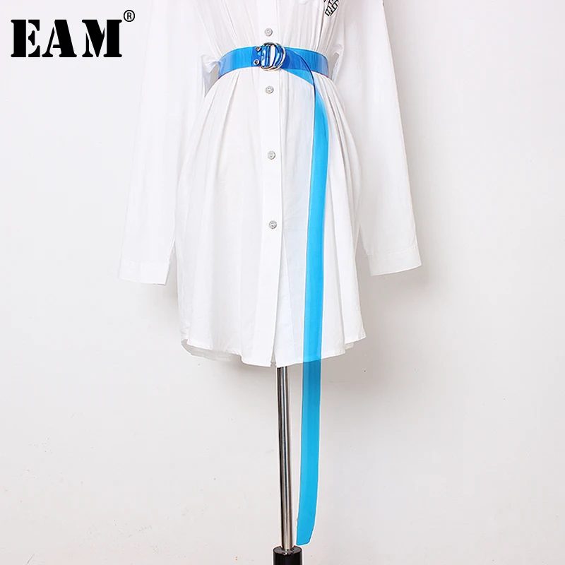 

[EAM] 2019 New Spring Summer PVC Personality Cindy Colour Thin Brief Temperament Long Belt Women Fashion Tide All-match JX8215