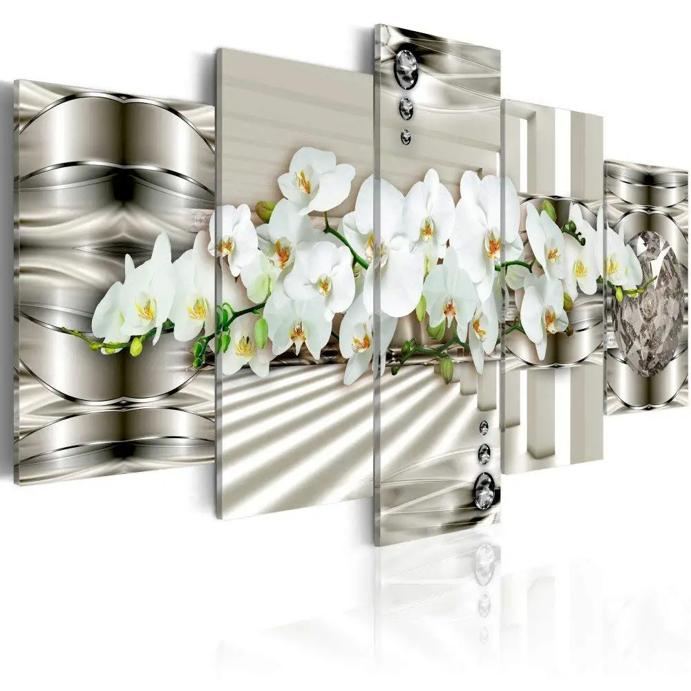 

5 Piece Modern Canvas Oil Paintings Hd Print Flowers Painting Wall Modular Pictures For Living Room Art Bedroom Picture Frame