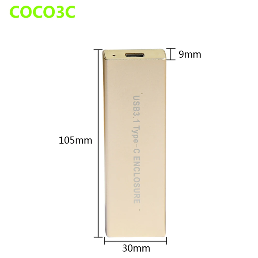  USB 3.1 Typ-C M.2 SSD gehäuse 10 Gb USB-C zu NGFF B + M Schlüssel SATA Externe Mobile Box für 2015 