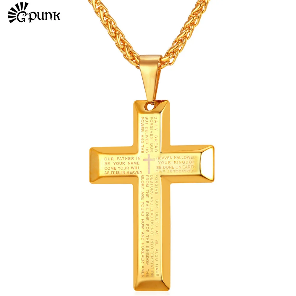 Jewelry Bible Cross Pendant Necklace 