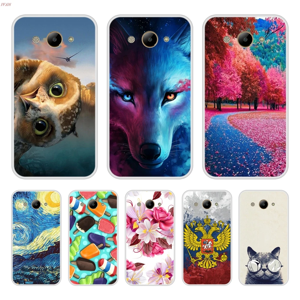 

Case for Huawei Y3 2017 Soft Silicone TPU Cool Pattern Print for Huawei Y 3 2017 Phone Case Cover