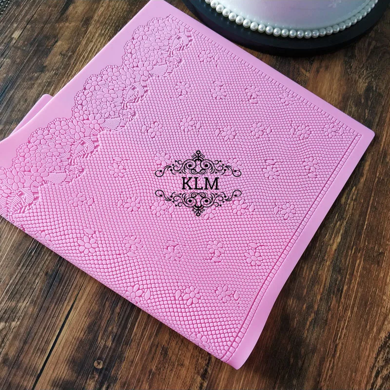 

KLM-B008 Veil Wedding Dress Flower Silicone Lace Mold Cake Decor Lace Tool