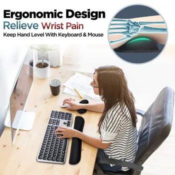 

Keyboard Pad And Mouse Support Memory Foam Wrist Rest Pad Cushion Support gel memory foam keyboard set