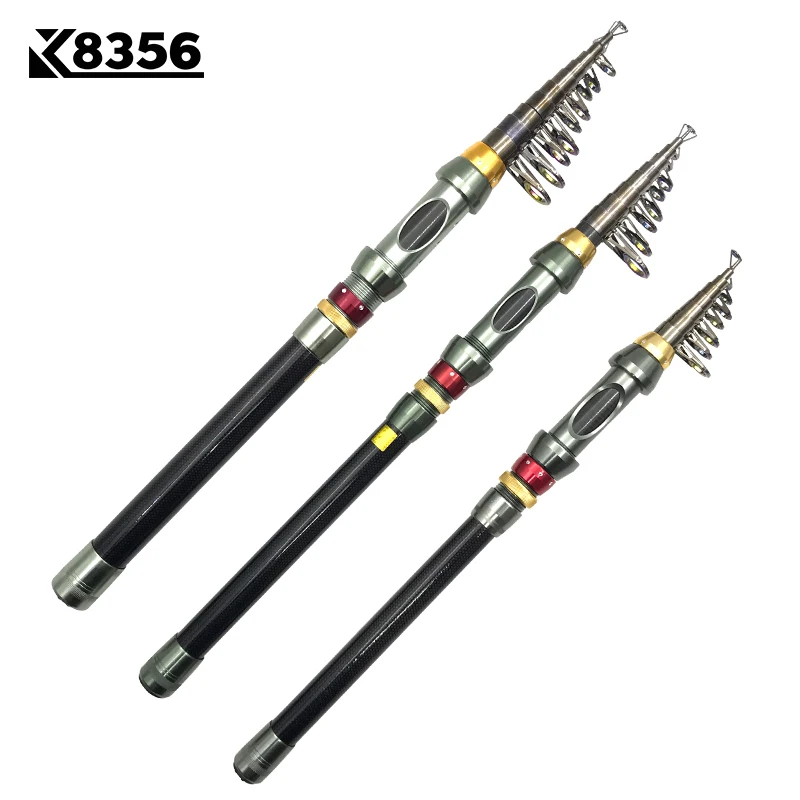 

K8356 99% Carbon Portable Telescopic Fishing Rod Spinning Sea Rod Superhard Ocean Rod Fishing Tackle1.8/2.1/2.4/2.7/3.0/3.3/3.6M