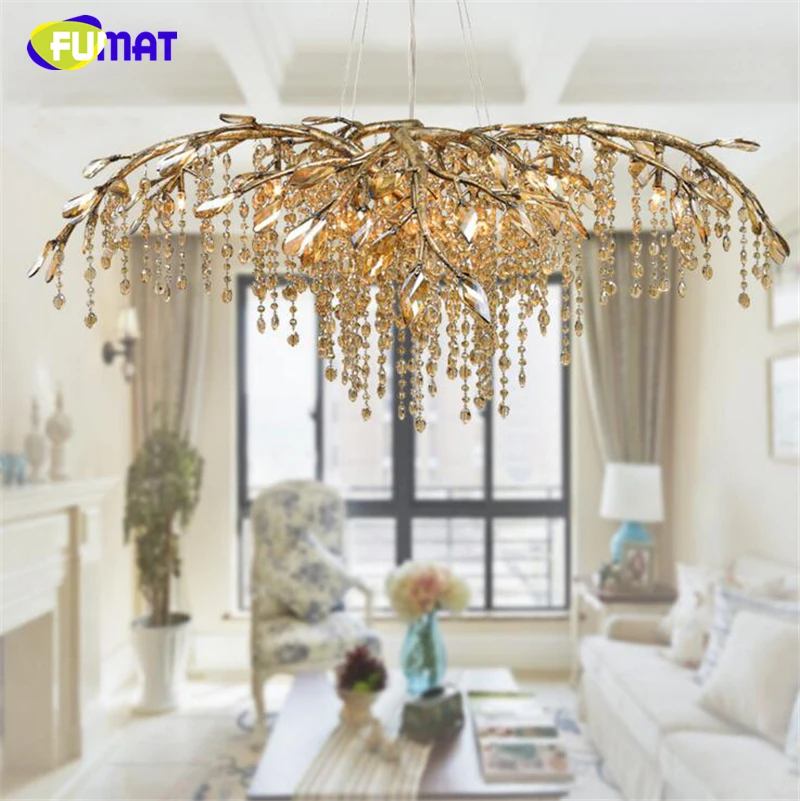 Люстра Светодиодная Хрустальная в виде ветки для спальни столовой|crystal chandelier led|k9