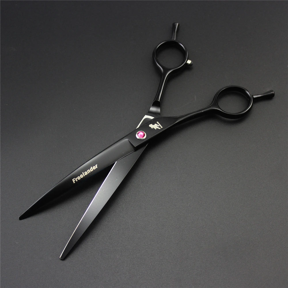 

7.0 inch Professional Pet Scissors Left Handed Cutting Scissors Cat Dog Grooming Shears Left Hand Downward Curved Scissors Black