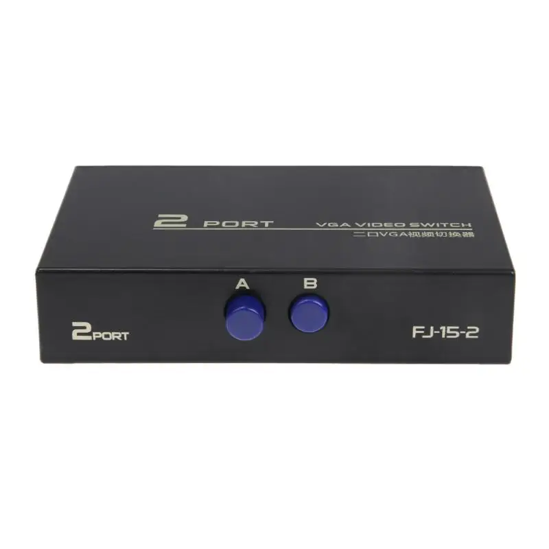 130MHz 1 to 2 Monitor Switch VGA Video Splitter Converter Adapter Box 2 Port HD 1600 X 1280 VGA Sharing Switch 130MHz 1 to 2 Monitor Switch VGA Video Splitter Converter Adapter Box 2 Port HD 1600 X 1280 VGA Sharing Switch
