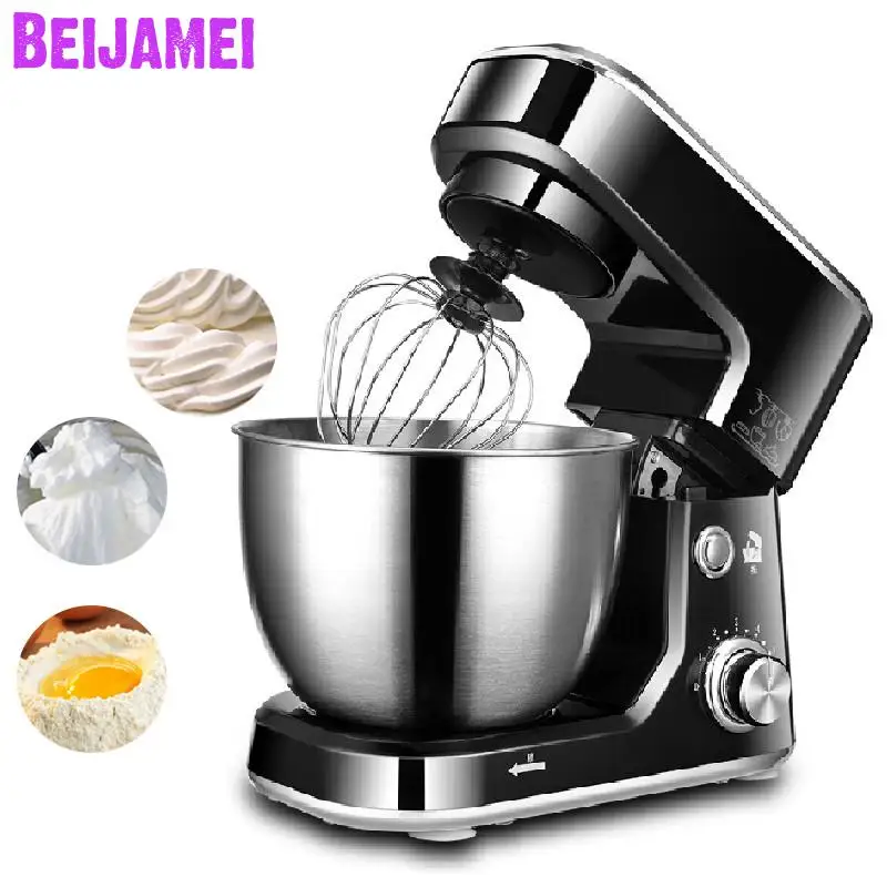 Beijamei 4 L 6-speed Stand Food Mixers Electric Cream Egg Whisk Blender Cake Dough Bread Mixer Maker Machine