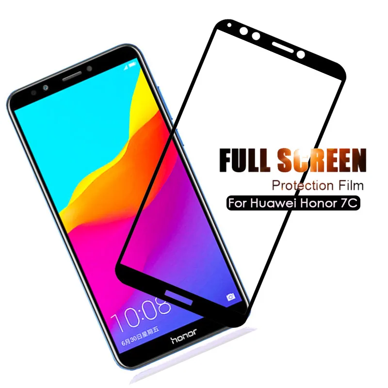 

Tempered Glass On The For Huawei Honor 7C Screen Protector Honor 7C 7 C Protective Glass Huavei AUM-L41 Russian Version 5.7 inch