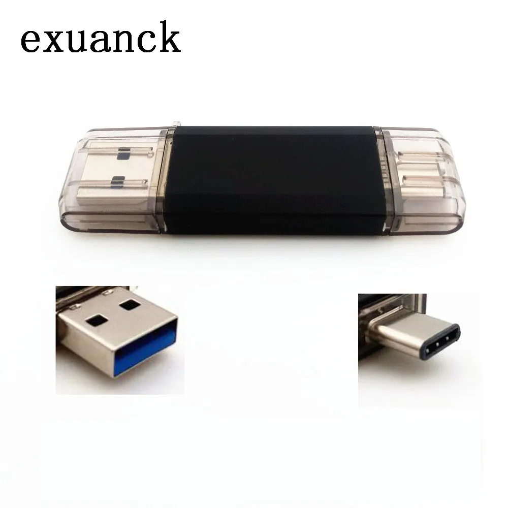 Exuanck USB 3.0 Type C 3 0 Флешка 32 Гб металлический флэш накопитель 16 пользовательский для