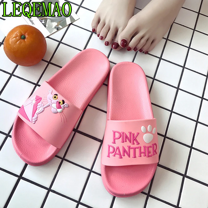 

2019 New Women Slippers Cute Cat Cartoon Women Slides Flat Heels Flip Flops Beach Slippers Shoes Zapatillas Mujer