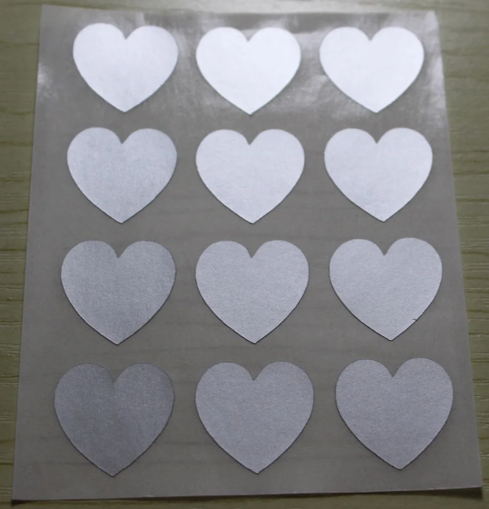1.9cm Silver Heart Seals Metallic Silver mini Heart Stickers Envelope