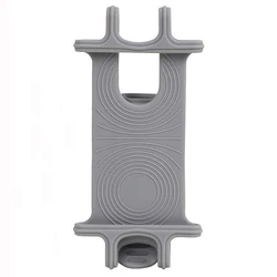 Universal Silicone Bike Phone Holder - Bicycle Handlebar Cell Phone Mount (Gray)