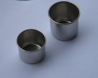 

10pcs Stainless steel cup small cup measuring cup belt komagome medicine cup 40ml medical healthcare hospital
