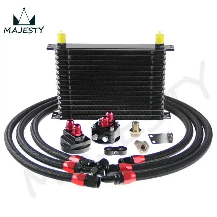 UNIVERSAL 15 ROW AN 10AN UNIVERSAL ENGINE TRANSMISSION OIL COOLER KIT