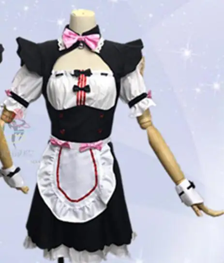 Vanilla NEKOPARA cosplay Vanilla Chocola Maid cosplay Cat Neko Girl Costume женский костюм