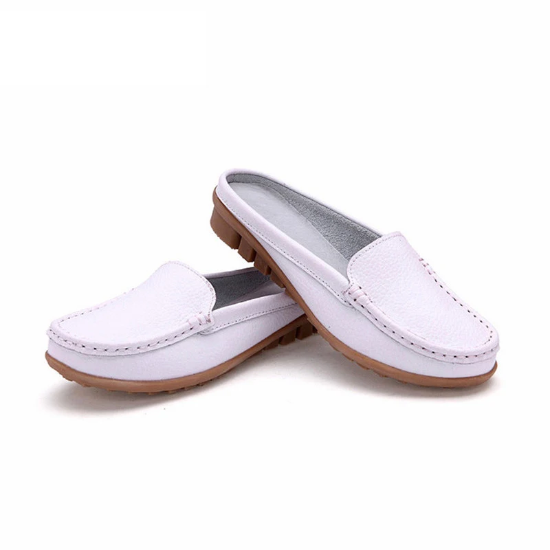 Женские мокасины из натуральной кожи на плоской подошве|shoes woman loafers|women loafersleather