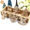 10 piezas DIY unids copos de nieve de Navidad y ciervos y árbol colgantes de madera adornos de fiesta de Navidad adornos de árbol de Navidad regalos para niños ► Foto 1/6