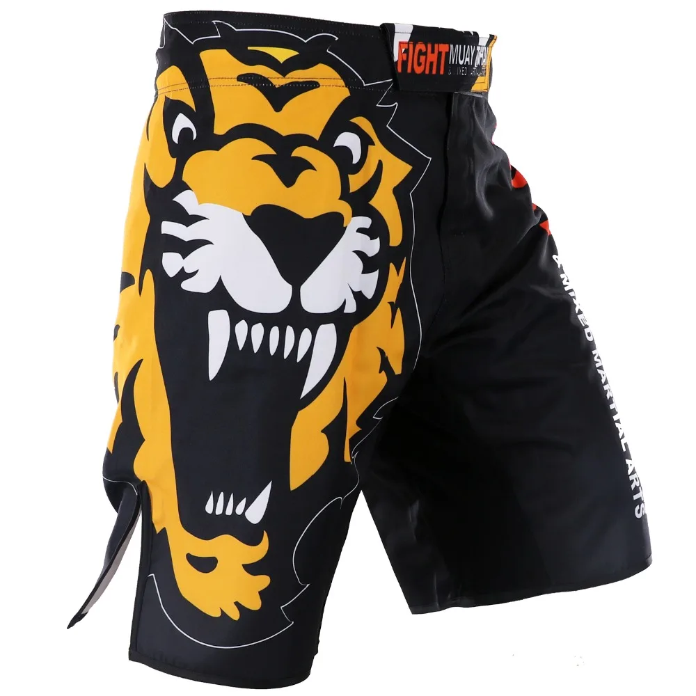 Новые мужские шорты MMA Fighting Muay Thai Tigers с принтом UFC смешанные для фитнеса боевой
