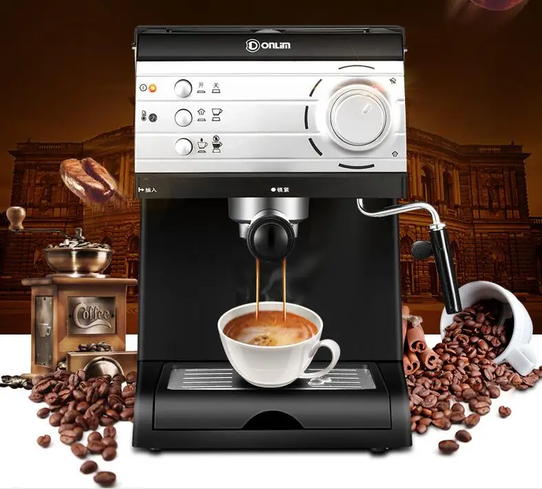 

Pump Steam Coffee Maker Semi-Automatic Italian Coffee Machine 20Bar High-Pressure Pull Flower Coffee Machine DL-KF6001