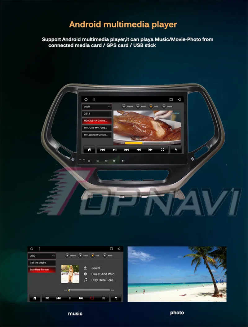 car android For Jeep Cherokee 2016