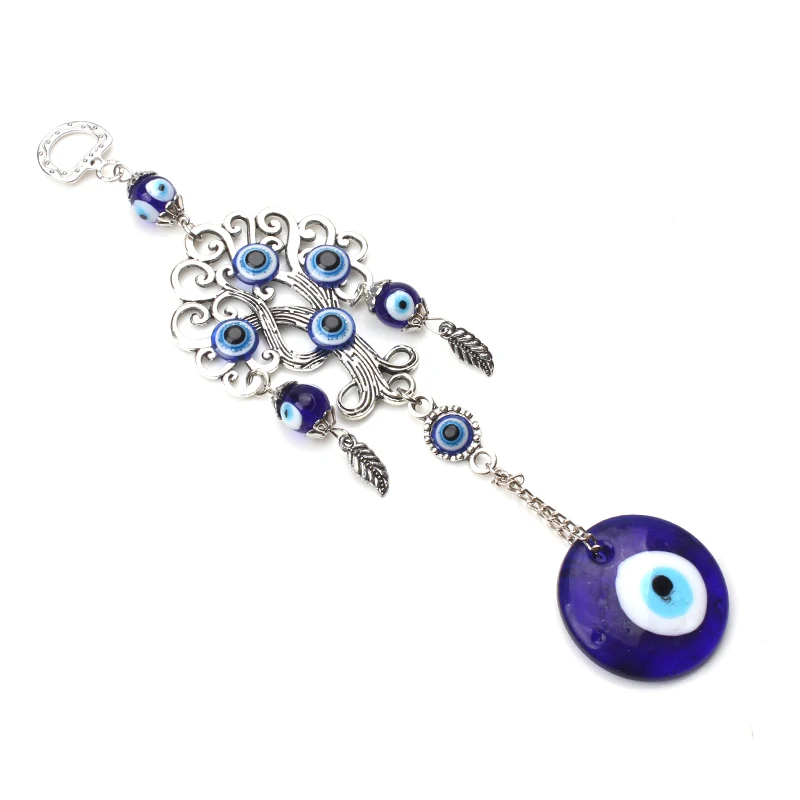 Lucky Turkey Blue Evil Eye Длинный Кулон Дерево жизнь eye брелок для ключей сумка подвесной