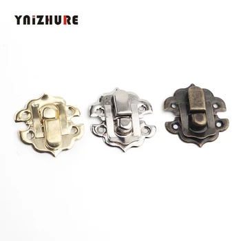 

30*29mm 4Pcs Antique Iron Jewelry Box Padlock Hasp Locked Wooden Wine Gift Box Handbag Buckle Hardware Accessories,